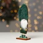 Новогодний декор «Маленький гном» 6×4×19,5 см, зелёный - фото 318613919