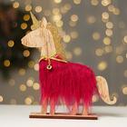 Декор с подсветкой «Единорог с колокольчиком» 21.5×5×23 см, красный - Фото 3