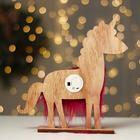 Декор с подсветкой «Единорог с колокольчиком» 21.5×5×23 см, красный - Фото 4