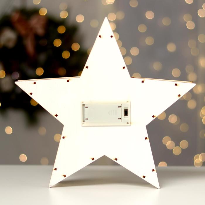 Новогодний декор с подсветкой «Звёздочка узорная» 26×5×25 см - фото 1907292687