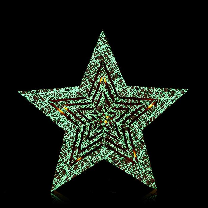 Новогодний декор с подсветкой «Звёздочка узорная» 26×5×25 см - фото 1907292690