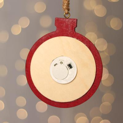 Новогодний декор с подсветкой «Ёлочный шар», 10 × 26 см