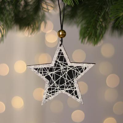 Новогодняя подвеска с подсветкой «Звезда» 8×8 см