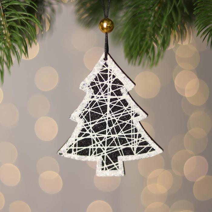 Елочная игрушка с подсветкой «Ёлка», 7×19 см - Фото 1