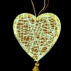 Декоративная подвеска «Сердце», с подсветкой, 10,5 × 67 см, золотой - Фото 2