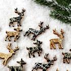 Новогодний декор «Олень», с подсветкой, 8×12.5 см, набор 12 шт. - Фото 2