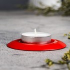 Подсвечник металл для чайной свечи, 7,5 см, красный - фото 318614181