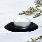 Подсвечник металл для чайной свечи, 7,5 см, чёрный - Фото 1