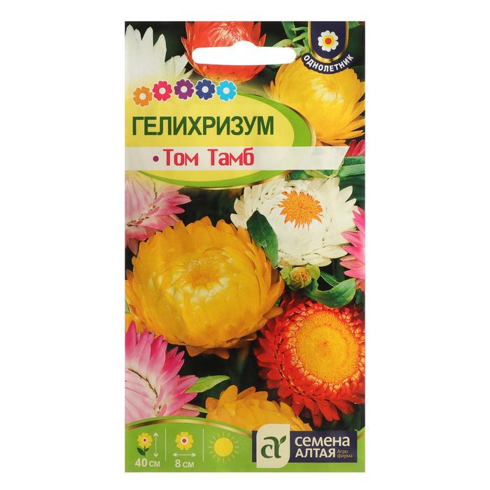 Семена цветов гелихризум «Том Тамб», Семена Алтая, 0.1 г - Фото 1