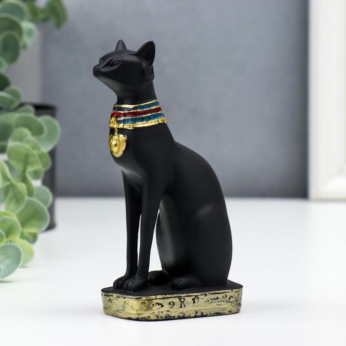 Фигурка полистоун «Чёрный сфинкс с узорами», 13×6.5×5 см - Фото 1