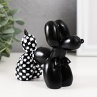 Сувенир полистоун "Чёрный воздушный шарик - собака, шахматка" 9х4,5х11 см - Фото 4