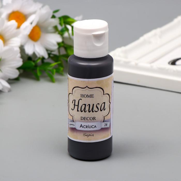 Акриловая краска HAUSA  сепия, 60 мл - Фото 1