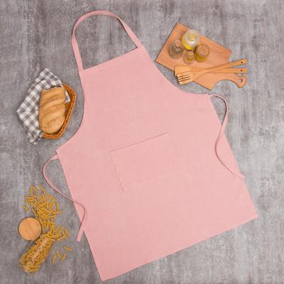 Фартук кухонный «Этель. Классика» 65×80 см, велюр, розовый