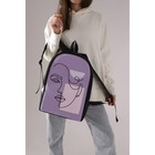 Рюкзак текстильный «Face line», 25х13х37 см, сиреневый - фото 6467751