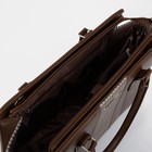 Сумка-тоут El Masta на молнии, наружный карман, длинный ремень, цвет бежевый/коричневый - Фото 3