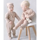 Комбинезон-слип детский KinDerLitto «Капучино», с шапочкой, рост 50-56 см - Фото 3