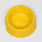 Миска пластиковая 17 х 17 х 5 см, 400 мл, желтая - Фото 2