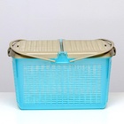 Корзина, 47×36×27.5 см, пластик, бирюзовая - Фото 3