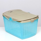 Корзина, 47×36×27.5 см, пластик, бирюзовая - Фото 4