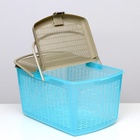 Корзина, 47×36×27.5 см, пластик, бирюзовая - Фото 5