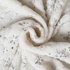 Плед Этель «Серебряные снежинки» 180*200 см,100% п/э, корал-флис 220 гр/м2 - Фото 3
