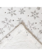 Плед «Этель» «Серебряные снежинки» 180×200 см,100% п/э, корал-флис 220 г/м² - Фото 9