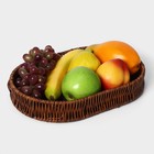 Корзинка для фруктов и хлеба Доляна «Огайо», 31×21×5 см, овальная - фото 8675106