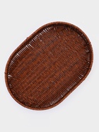 Корзинка для фруктов и хлеба Доляна «Огайо», 36×25×5 см, пластик, плетёная, овальная, коричневая - Фото 6