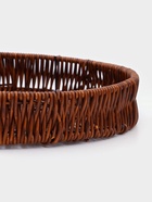 Корзинка для фруктов и хлеба Доляна «Огайо», 36×25×5 см, пластик, плетёная, овальная, коричневая - Фото 7