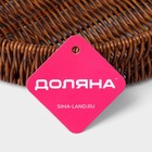 Корзинка для фруктов и хлеба Доляна «Огайо», 41×31×5 см, пластик, плетёная, овальная, коричневая - Фото 7