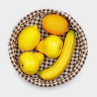 Корзинка для фруктов и хлеба Доляна «Домашний уют», d=25,5 см, цвет шоколадный - фото 9858452