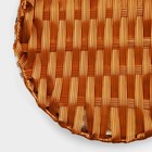 Корзинка для фруктов и хлеба Доляна «Домашний уют», d=25.5 см, пластик, плетёная, коричневая - Фото 6