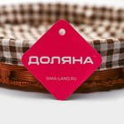 Корзинка для фруктов и хлеба Доляна «Домашний уют», d=25.5 см, пластик, плетёная, коричневая - Фото 7