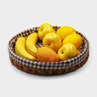 Корзинка для фруктов и хлеба Доляна «Домашний уют», d=30,5 см, цвет шоколадный - фото 9385540