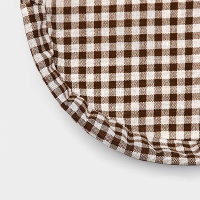 Корзинка для хлеба Доляна «Домашний уют», d=30.5 см, пластик, плетёная, коричневая