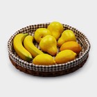 Корзинка для фруктов и хлеба Доляна «Домашний уют», d=35,5 см, цвет шоколадный - фото 11049806