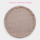 Корзинка для хлеба Доляна «Домашний уют», d=35.5 см, пластик, плетёная, коричневая - Фото 2