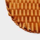 Корзинка для фруктов и хлеба Доляна «Домашний уют», d=35,5 см, цвет шоколадный - фото 4333091