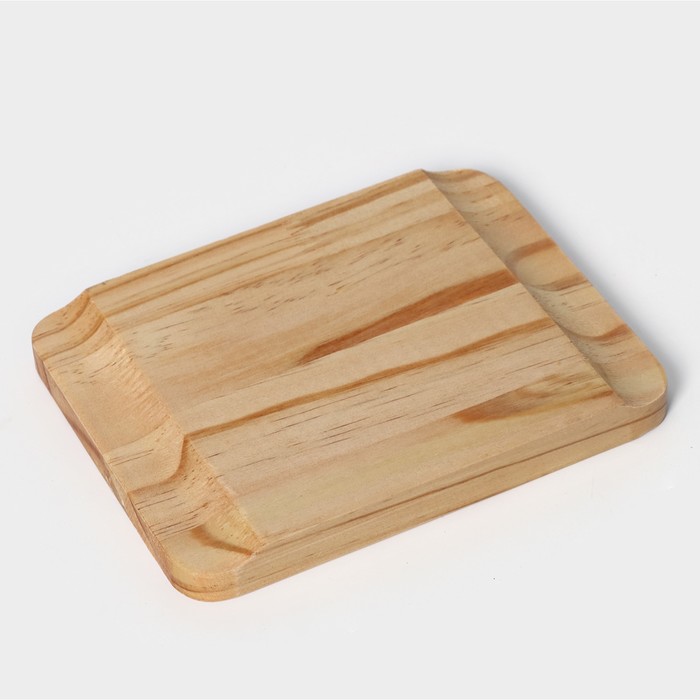 Сковорода чугунная «Ночь», 18,5×12,5×5,2 см, на деревянной подставке - фото 1883745488
