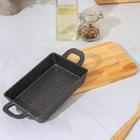 Сковорода чугунная «Ночь», 22×11×3 см, на деревянной подставке - Фото 3