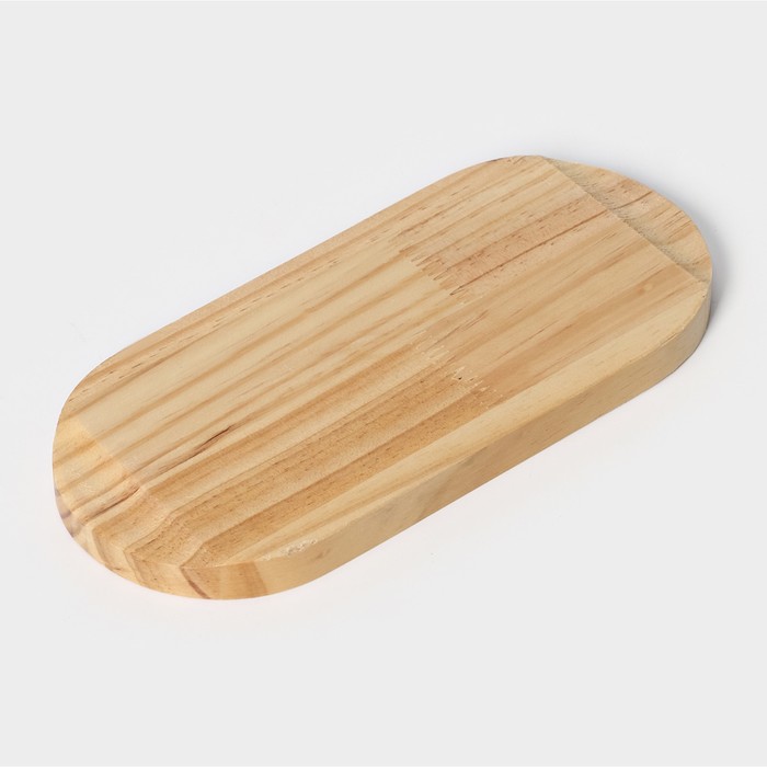 Сковорода на деревянной подставке «Овал гриль», с ручками 26×10×2,5 см - фото 1905845567