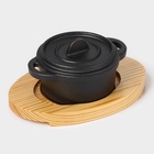 Кастрюля на подставке Volcano, 13×10×7.5 см, чугун, чёрная - Фото 3