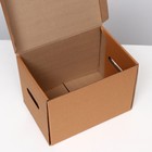 Коробка для хранения "А4", бурая, 32,5 x 23,5 x 23,5 см - Фото 4