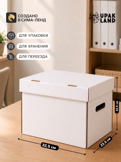Коробка для хранения «А4», белая, 32.5×23.5×23.5 см