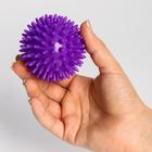 УЦЕНКА Развивающий массажный мячик «Монстрик», диаметр 7 см, цвет фиолетовый, Крошка Я - Фото 2