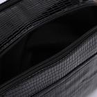 Саквояж, 2 отдела на молниях, 2 наружных кармана, длинный ремень, цвет чёрный - Фото 3