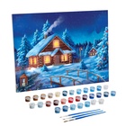 Новогодняя картина по номерам на холсте с подрамником «Новый год! Рождественский вечер», 30×40 см - Фото 2