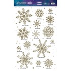 Наклейки виниловые с фольгированием «Снежинки», 30 × 50 см - фото 8945732