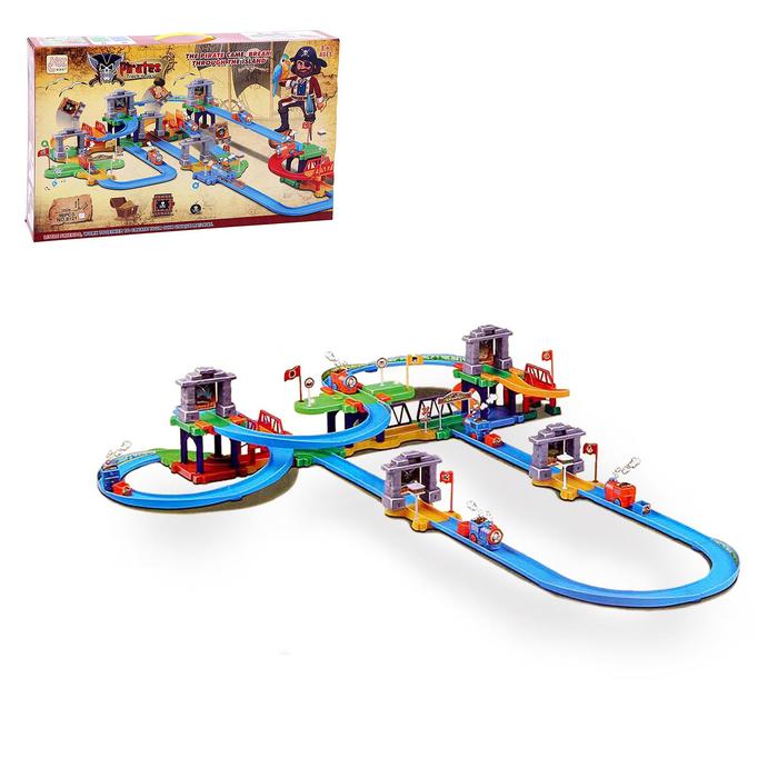 Железная дорога «Пиратские истории», работает от батареек, уценка (помята упаковка) - Фото 1