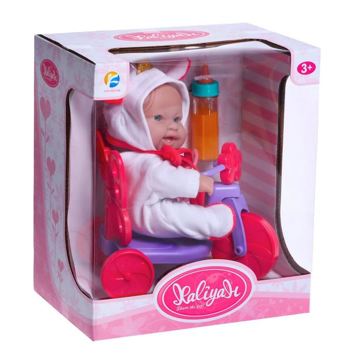 Пупс «Малыш» на велосипеде с аксессуарами 50979